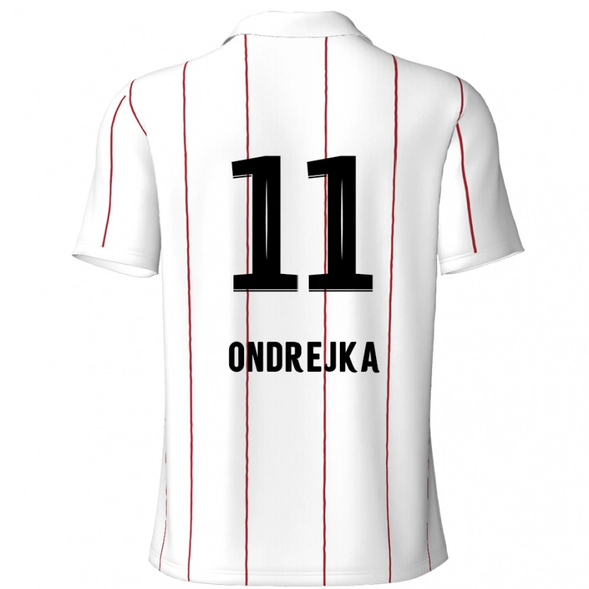 Danxen Mujer Camiseta Jacob Ondrejka #11 Blanco Negro 2ª Equipación 2024/25 La Camisa