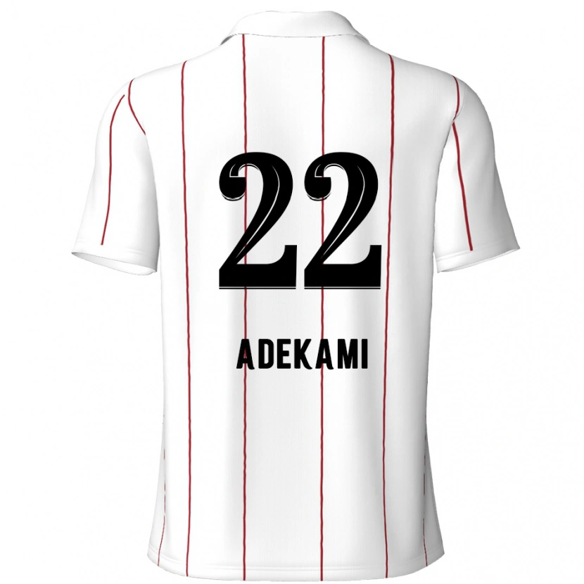 Danxen Mujer Camiseta Farouck Adekami #22 Blanco Negro 2ª Equipación 2024/25 La Camisa