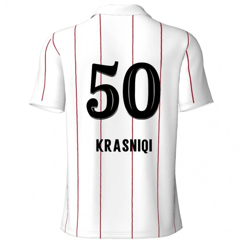 Danxen Mujer Camiseta Laurit Krasniqi #50 Blanco Negro 2ª Equipación 2024/25 La Camisa