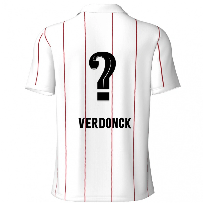 Danxen Mujer Camiseta Dries Verdonck #0 Blanco Negro 2ª Equipación 2024/25 La Camisa