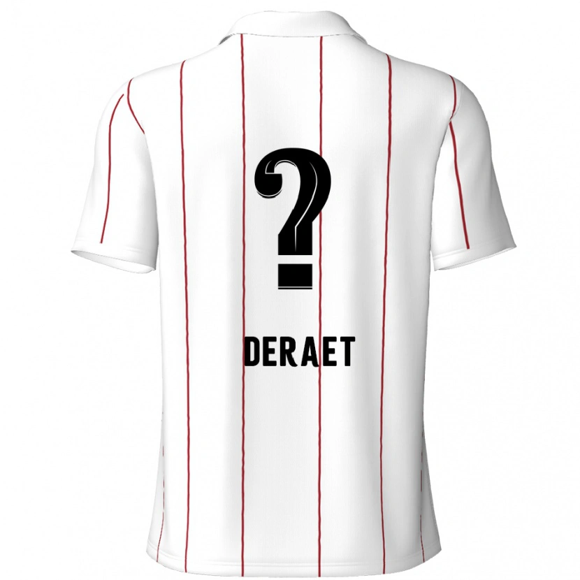 Danxen Mujer Camiseta Xavi Deraet #0 Blanco Negro 2ª Equipación 2024/25 La Camisa