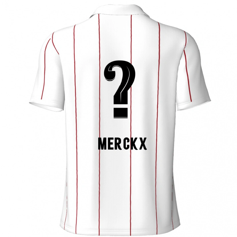Danxen Mujer Camiseta Matti Merckx #0 Blanco Negro 2ª Equipación 2024/25 La Camisa