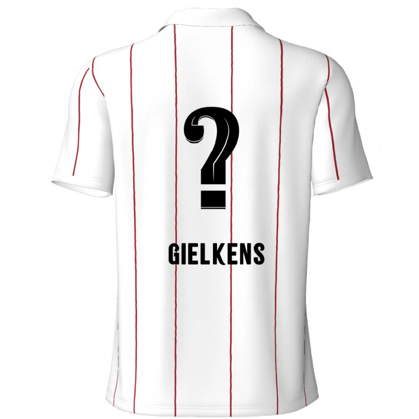 Danxen Mujer Camiseta Mathijs Gielkens #0 Blanco Negro 2ª Equipación 2024/25 La Camisa