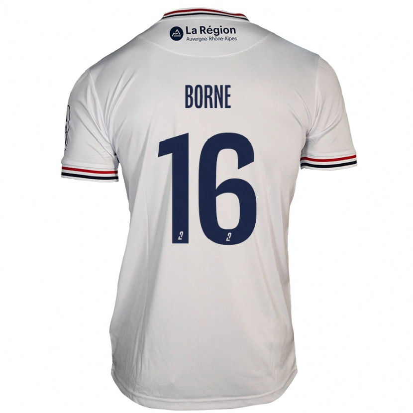 Danxen Mujer Camiseta Théo Borne #16 Blanco 2ª Equipación 2024/25 La Camisa