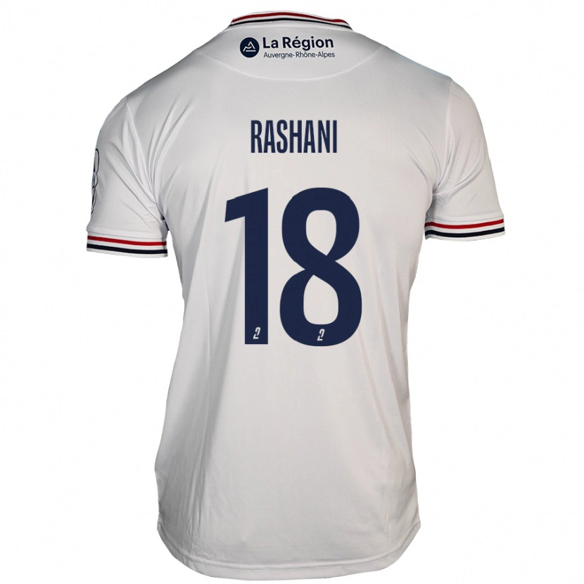Danxen Mujer Camiseta Elbasan Rashani #18 Blanco 2ª Equipación 2024/25 La Camisa