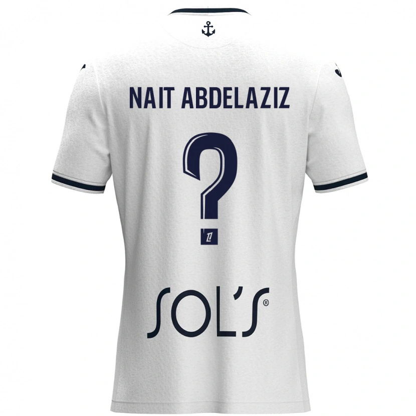 Danxen Mujer Camiseta Elias Naït Abdelaziz #0 Blanco Azul Oscuro 2ª Equipación 2024/25 La Camisa
