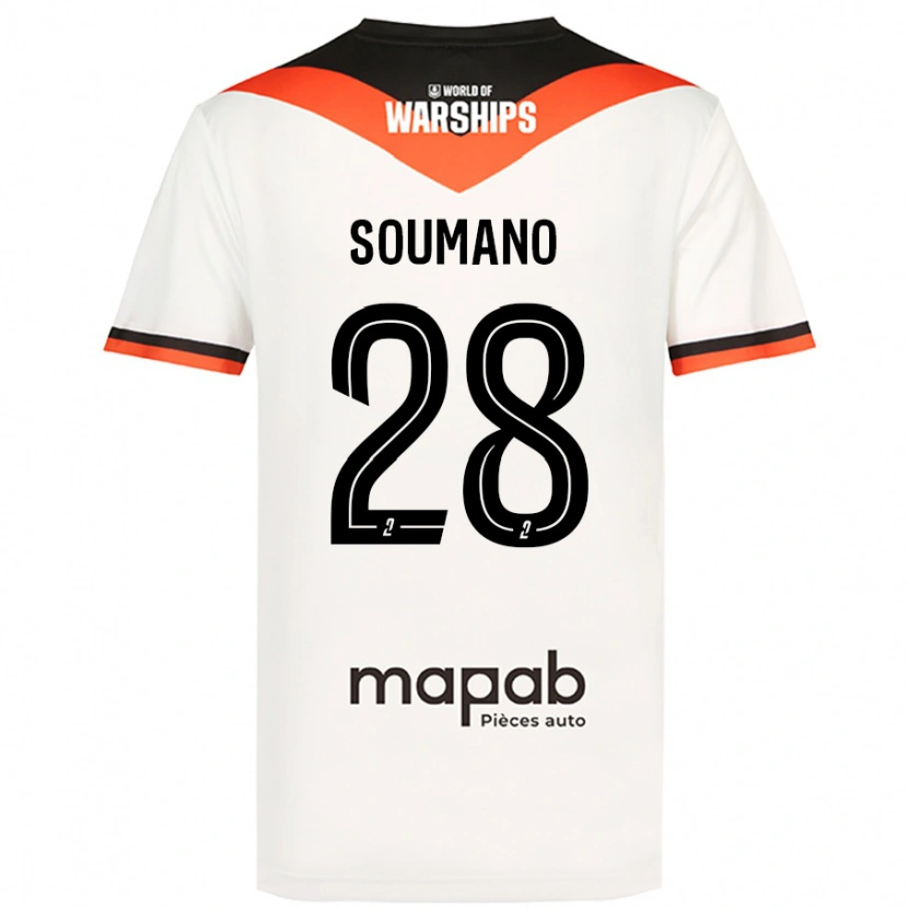 Danxen Mujer Camiseta Sambou Soumano #28 Blanco 2ª Equipación 2024/25 La Camisa