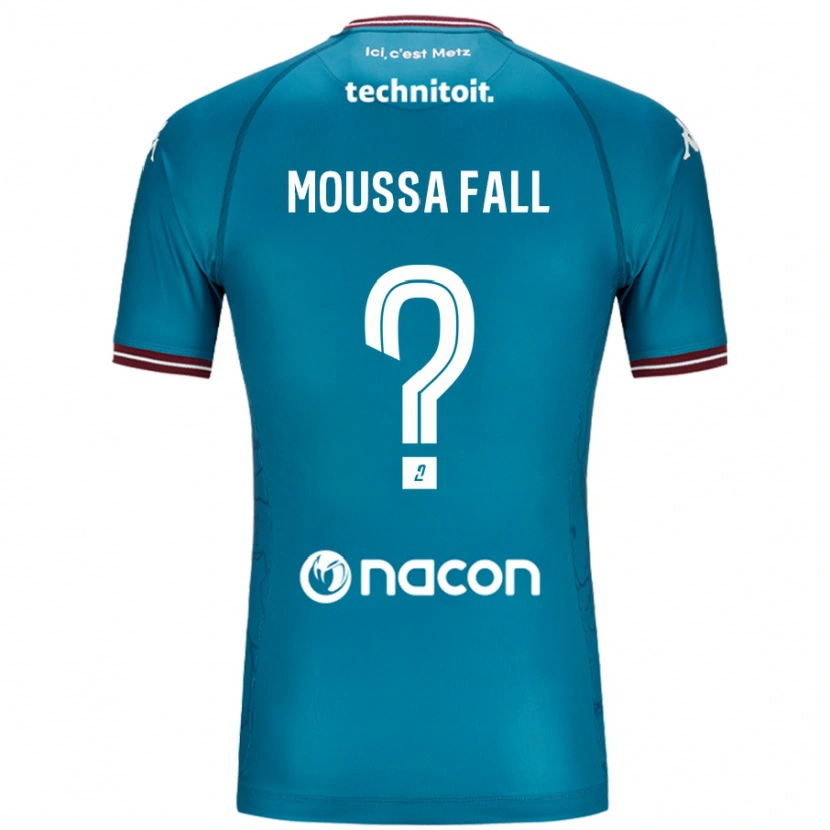 Danxen Mujer Camiseta Pape Moussa Fall #0 Azul Petróleo 2ª Equipación 2024/25 La Camisa