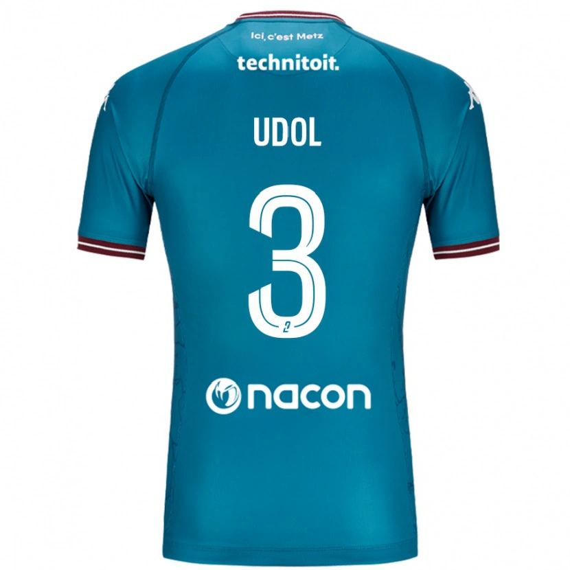 Danxen Mujer Camiseta Matthieu Udol #3 Azul Petróleo 2ª Equipación 2024/25 La Camisa