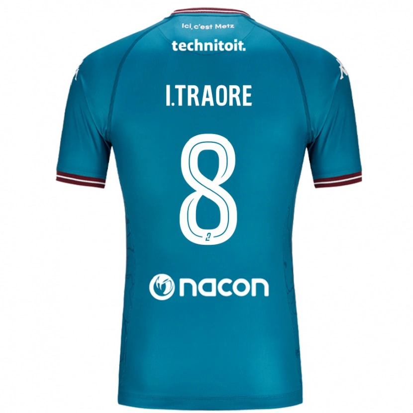 Danxen Mujer Camiseta Ismaël Traoré #8 Azul Petróleo 2ª Equipación 2024/25 La Camisa
