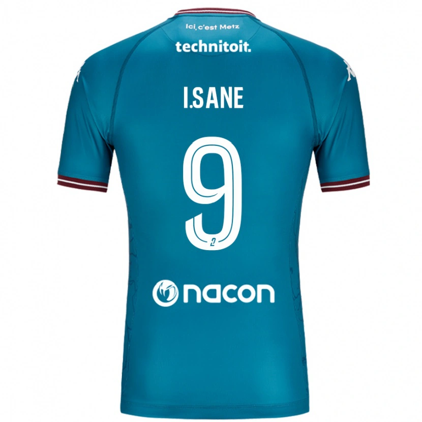 Danxen Mujer Camiseta Ibou Sané #9 Azul Petróleo 2ª Equipación 2024/25 La Camisa