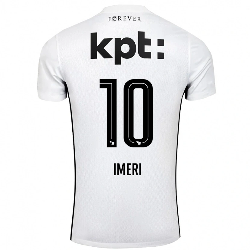 Danxen Mujer Camiseta Kastriot Imeri #10 Blanco Negro 2ª Equipación 2024/25 La Camisa