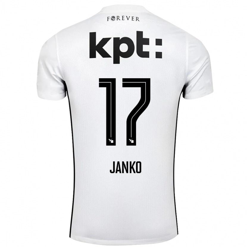 Danxen Mujer Camiseta Saidy Janko #17 Blanco Negro 2ª Equipación 2024/25 La Camisa