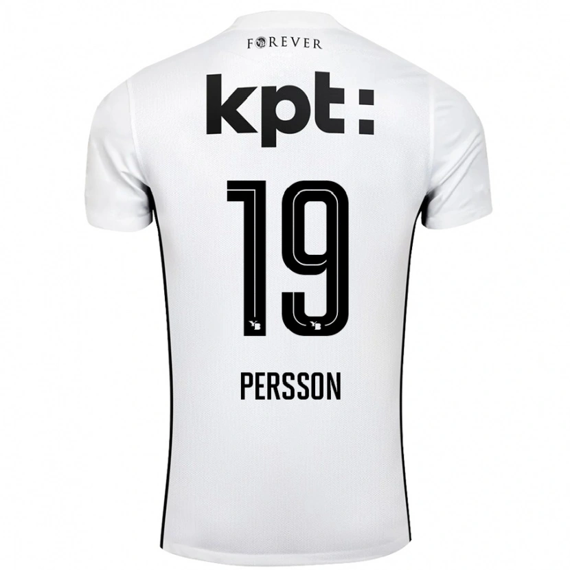Danxen Mujer Camiseta Noah Persson #19 Blanco Negro 2ª Equipación 2024/25 La Camisa