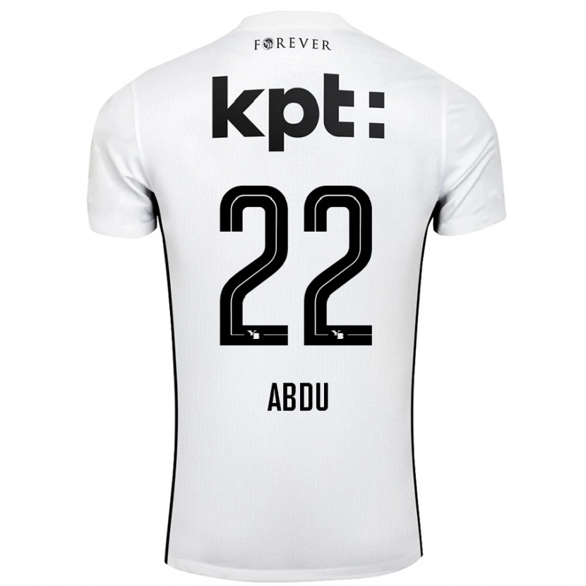 Danxen Mujer Camiseta Abdu Conté #22 Blanco Negro 2ª Equipación 2024/25 La Camisa
