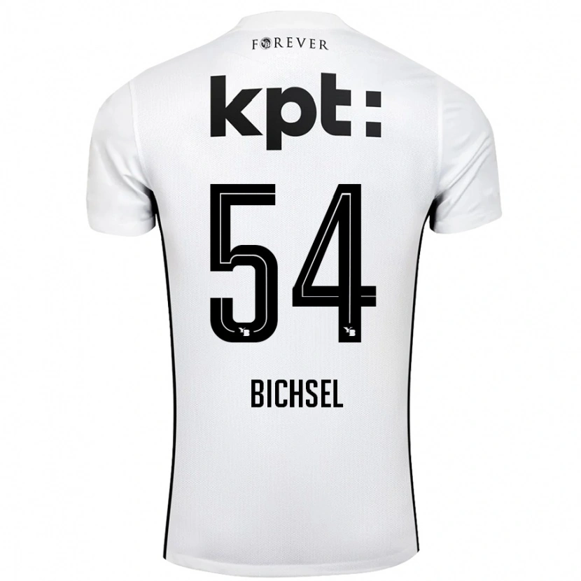 Danxen Mujer Camiseta Joel Bichsel #54 Blanco Negro 2ª Equipación 2024/25 La Camisa