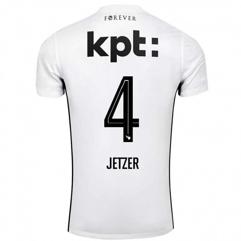 Danxen Mujer Camiseta Lorin Jetzer #4 Blanco Negro 2ª Equipación 2024/25 La Camisa