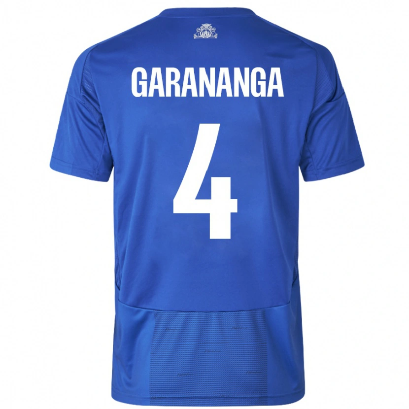 Danxen Mujer Camiseta Munashe Garananga #4 Blanco Azul 2ª Equipación 2024/25 La Camisa