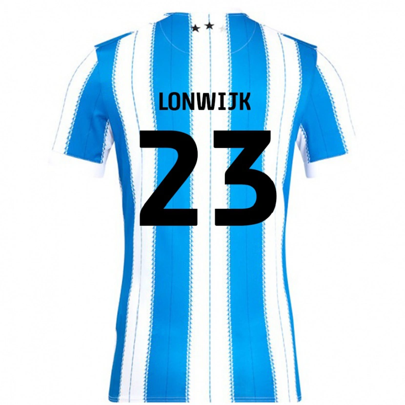 Danxen Niño Camiseta Nigel Lonwijk #23 Azul Blanco 1ª Equipación 2024/25 La Camisa
