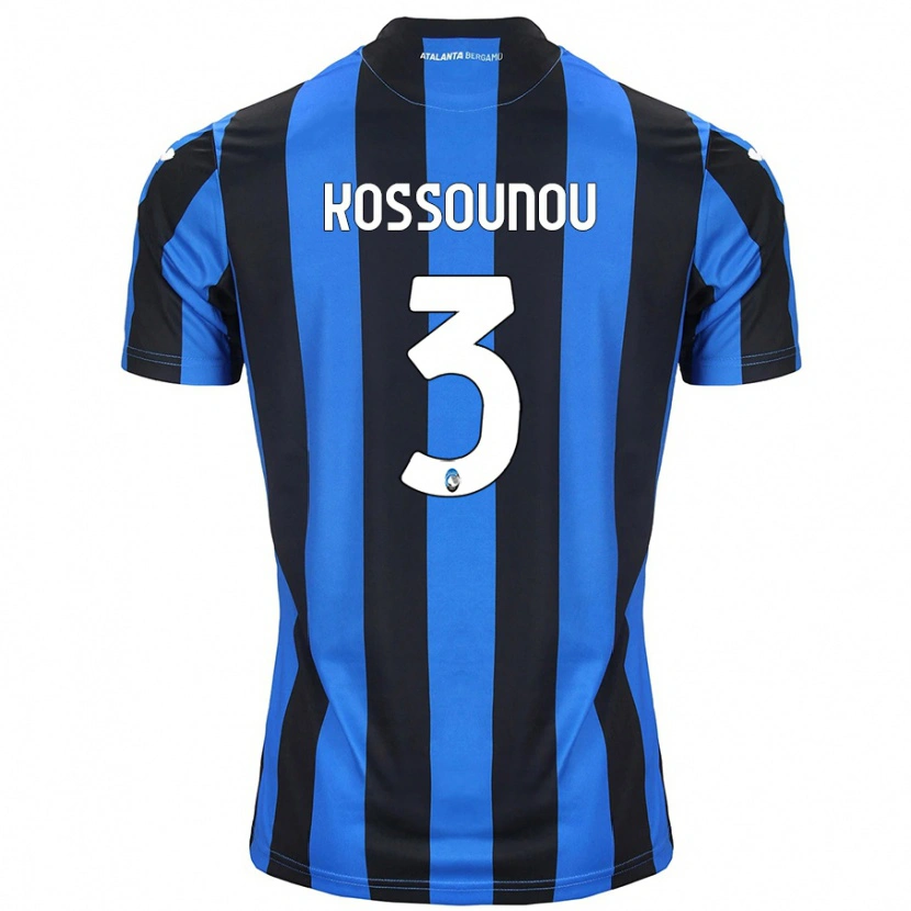 Danxen Niño Camiseta Odilon Kossounou #3 Azul Negro 1ª Equipación 2024/25 La Camisa