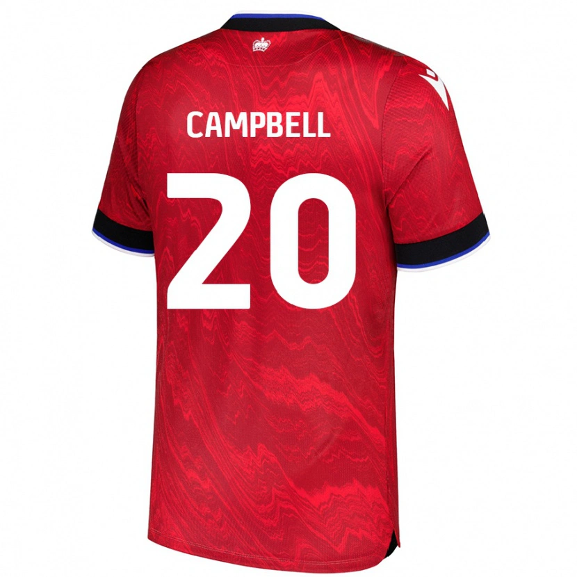 Danxen Niño Camiseta Chem Campbell #20 Rojo Negro 2ª Equipación 2024/25 La Camisa