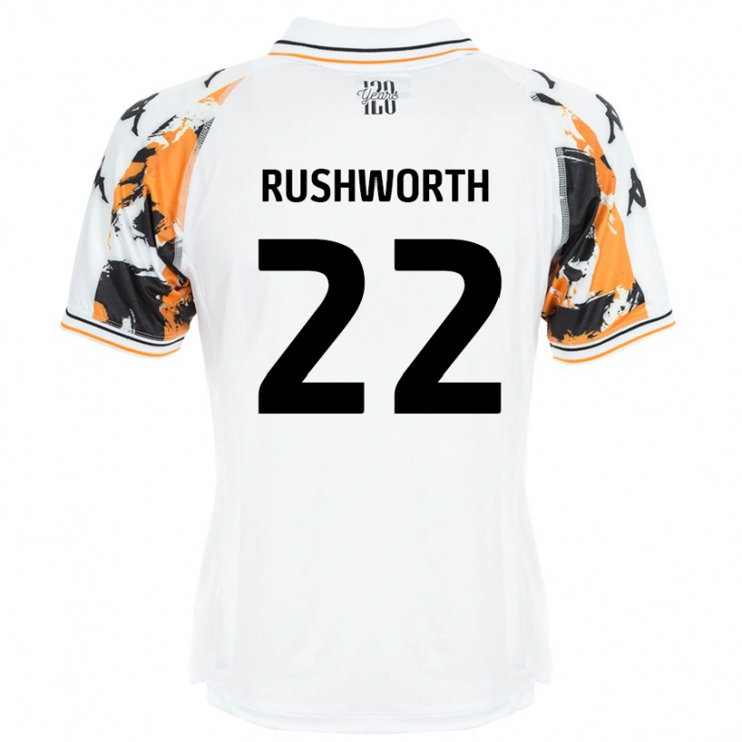 Danxen Niño Camiseta Carl Rushworth #22 Blanco 2ª Equipación 2024/25 La Camisa