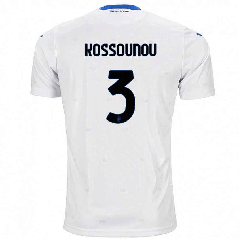 Danxen Niño Camiseta Odilon Kossounou #3 Blanco 2ª Equipación 2024/25 La Camisa