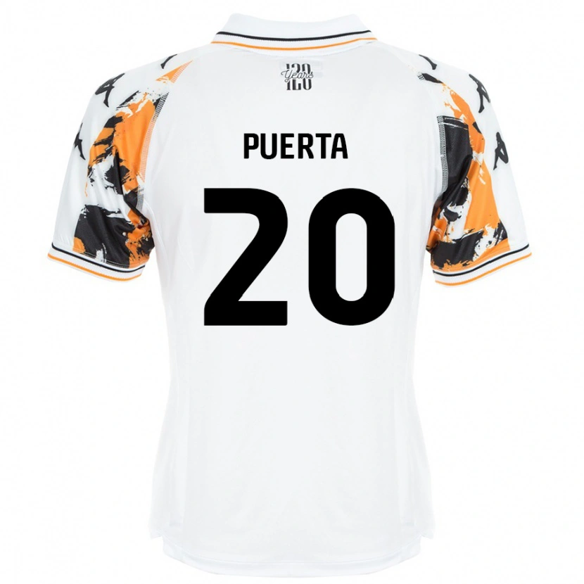 Danxen Niño Camiseta Gustavo Puerta #20 Blanco 2ª Equipación 2024/25 La Camisa