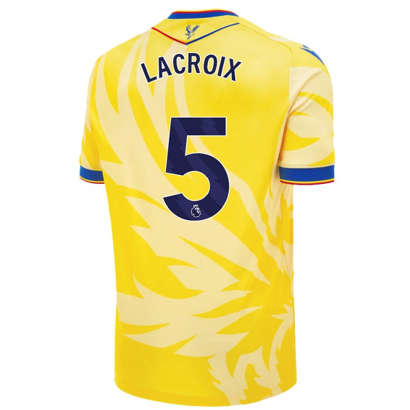 Danxen Niño Camiseta Maxence Lacroix #5 Amarillo 2ª Equipación 2024/25 La Camisa