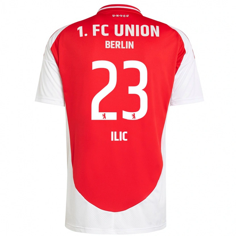 Danxen Niño Camiseta Andrej Ilic #23 Rojo Blanco 1ª Equipación 2024/25 La Camisa