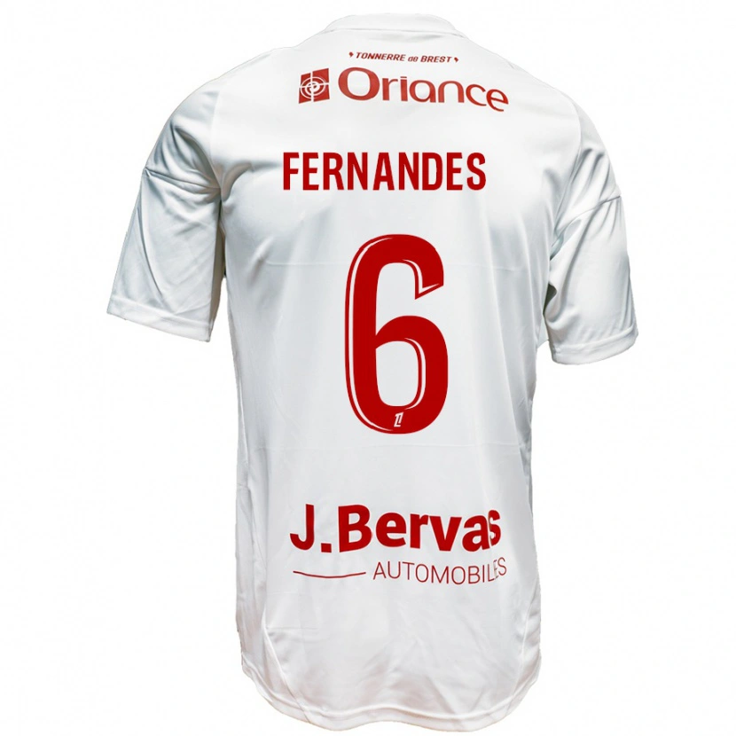 Danxen Niño Camiseta Edimilson Fernandes #6 Blanco Rojo 2ª Equipación 2024/25 La Camisa