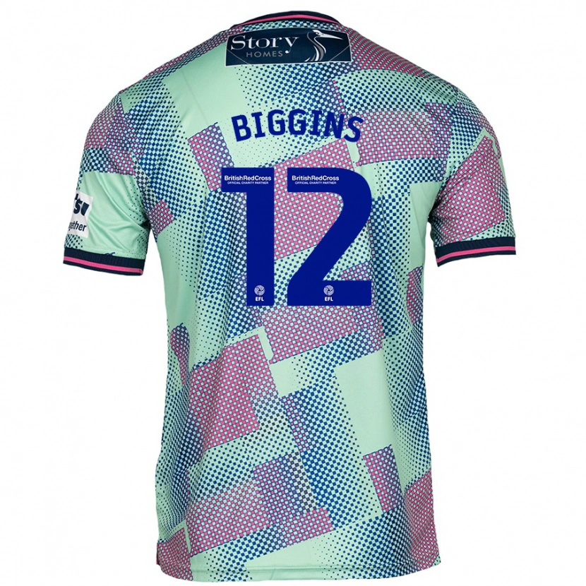Danxen Niño Camiseta Harrison Biggins #12 Verde 2ª Equipación 2024/25 La Camisa