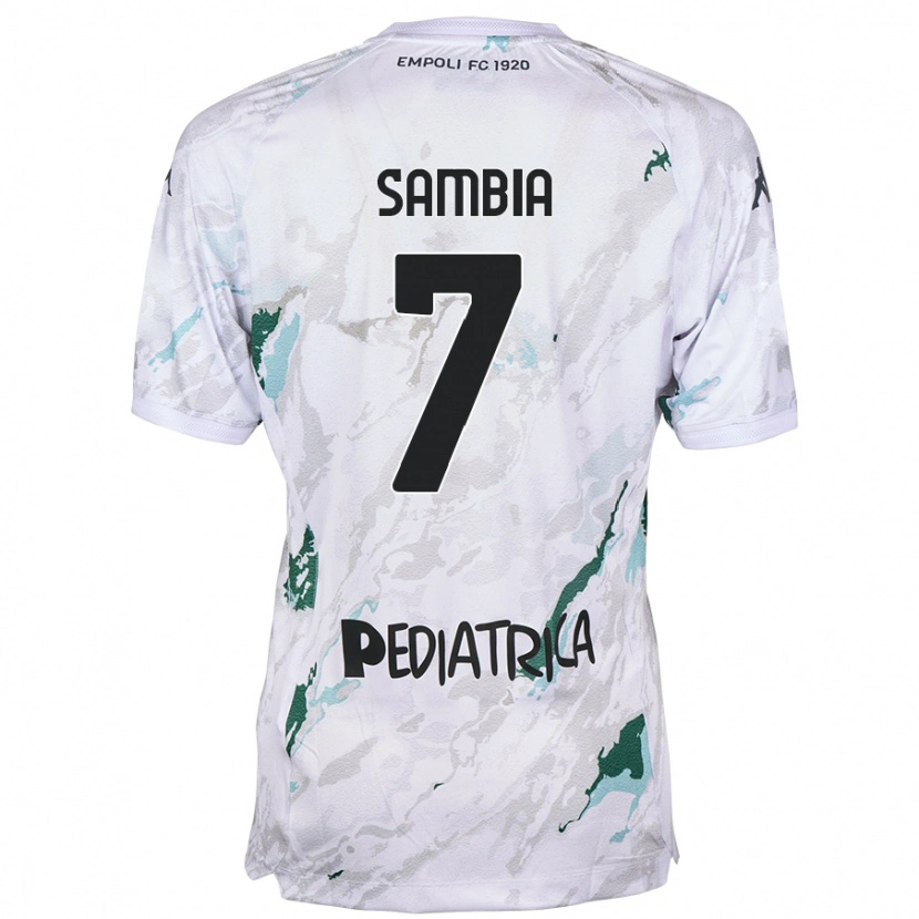 Danxen Niño Camiseta Junior Sambia #7 Gris 2ª Equipación 2024/25 La Camisa
