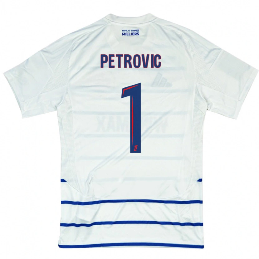 Danxen Hombre Camiseta Djordje Petrovic #1 Blanco Azul 2ª Equipación 2024/25 La Camisa