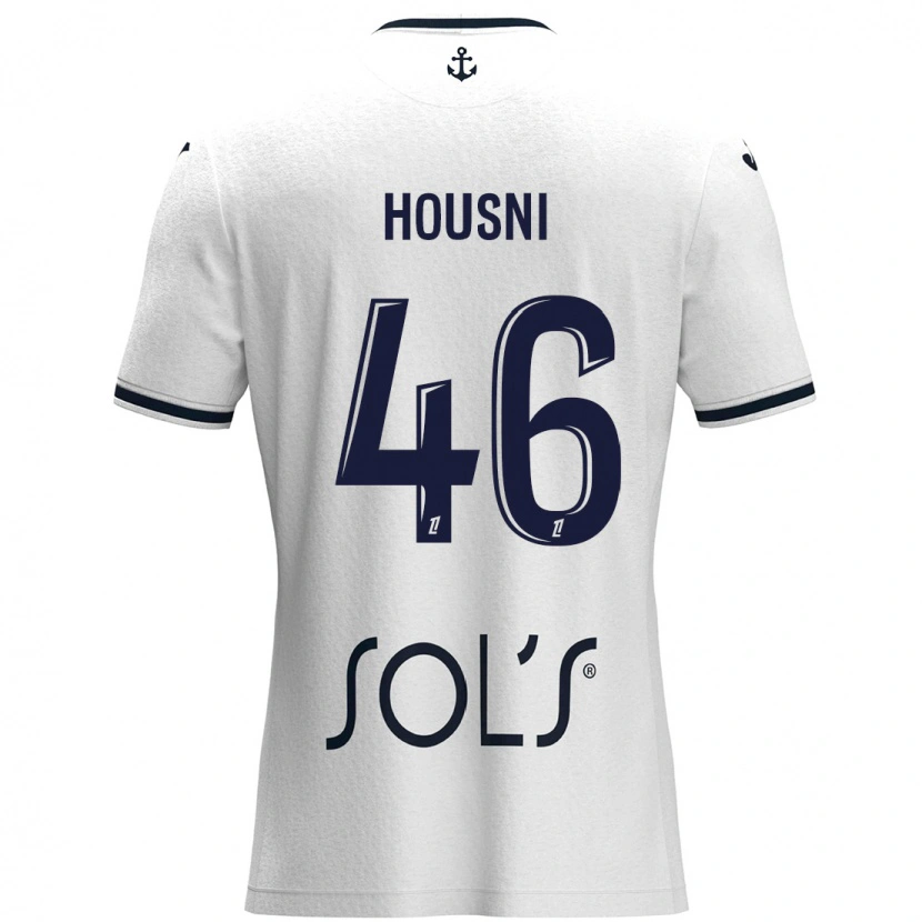 Danxen Hombre Camiseta Ilyes Housni #46 Blanco Azul Oscuro 2ª Equipación 2024/25 La Camisa