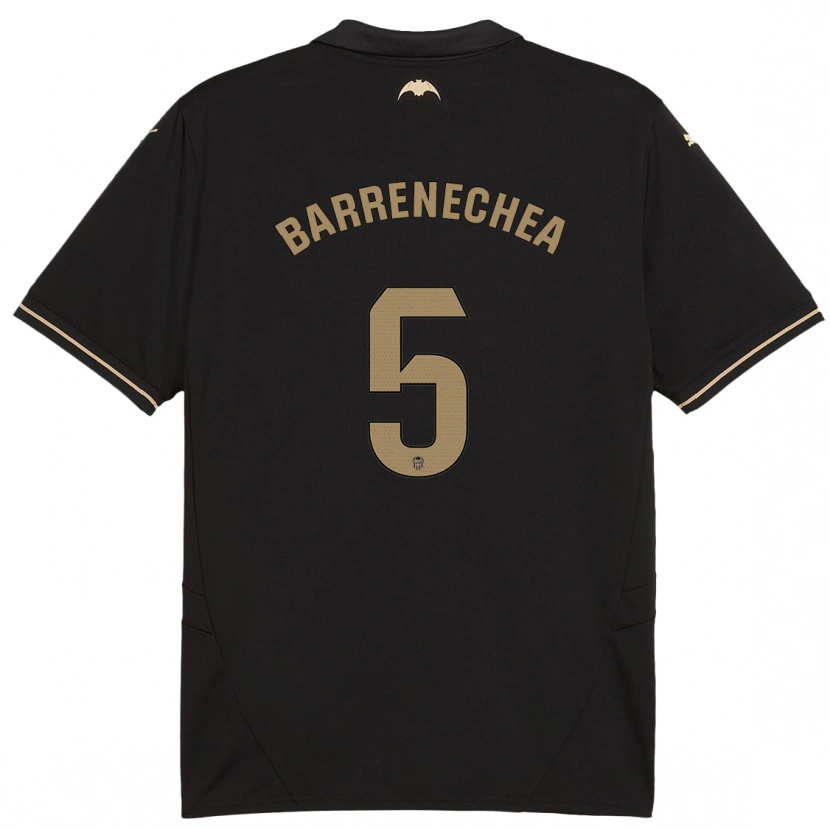 Danxen Hombre Camiseta Enzo Barrenechea #5 Negro 2ª Equipación 2024/25 La Camisa