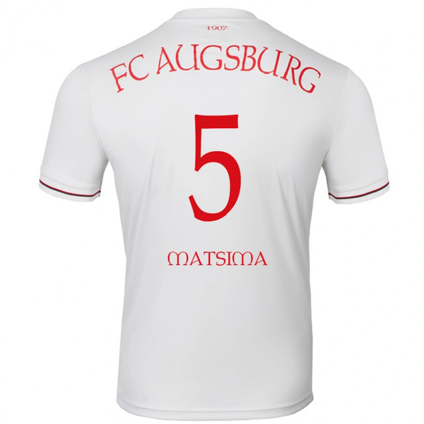 Danxen Hombre Camiseta Chrislain Matsima #5 Blanco 1ª Equipación 2024/25 La Camisa