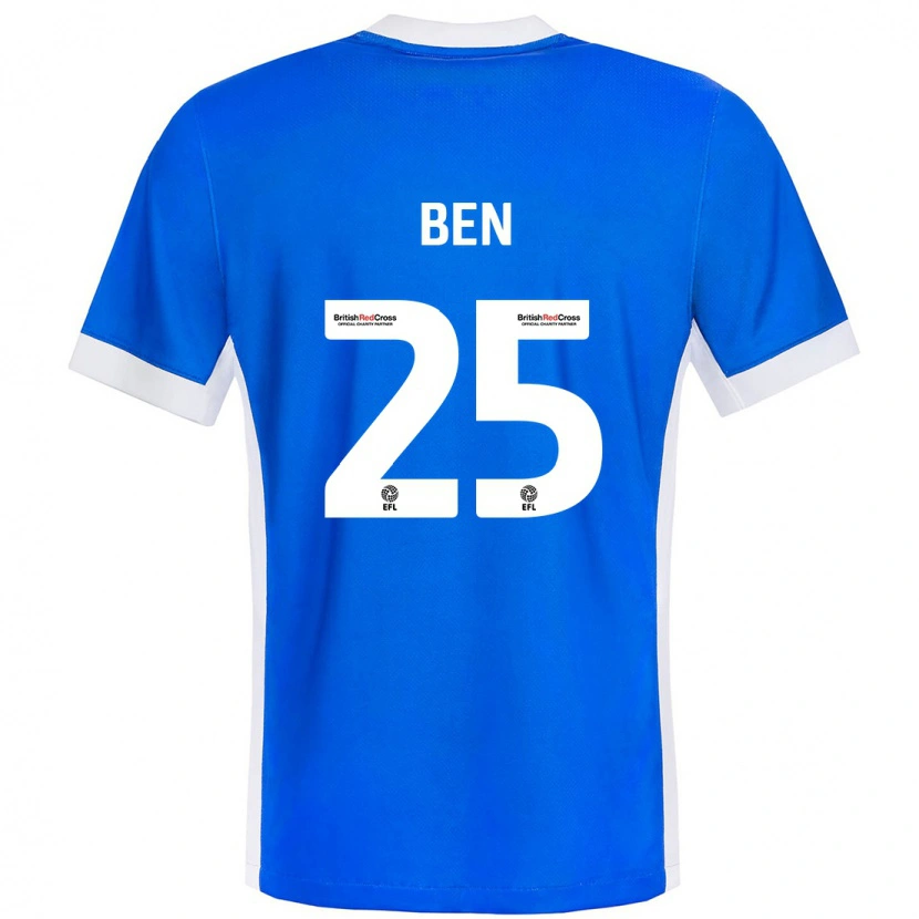 Danxen Hombre Camiseta Ben Davies #25 Azul Blanco 1ª Equipación 2024/25 La Camisa