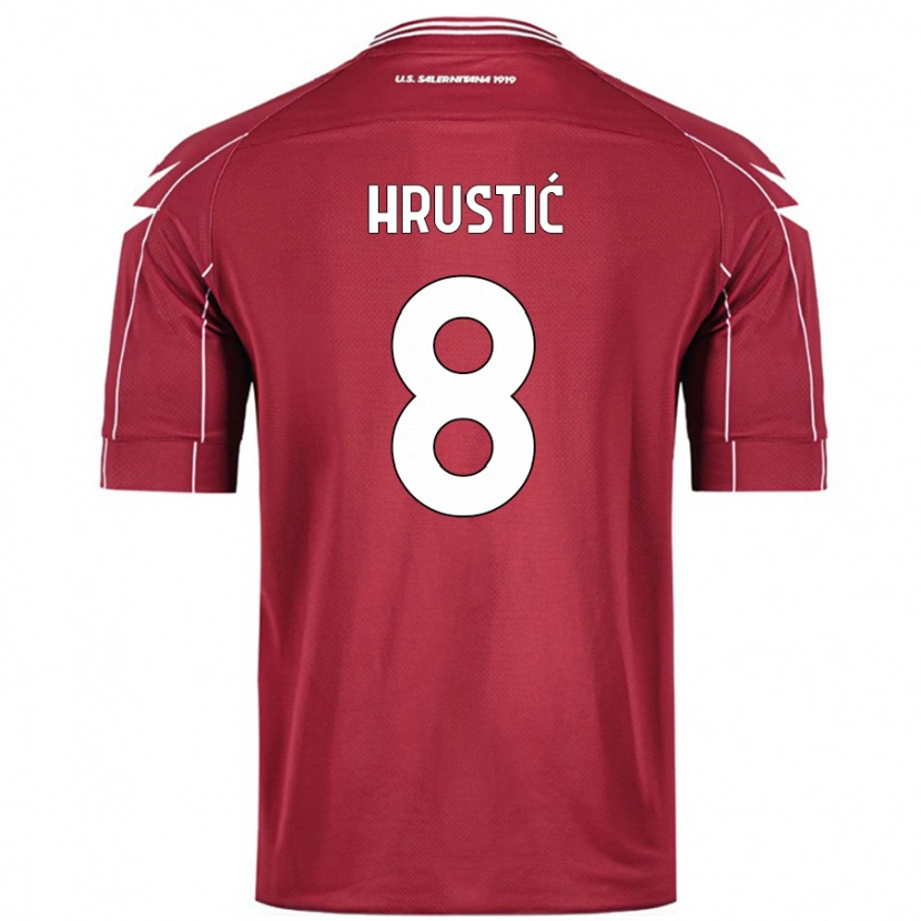 Danxen Hombre Camiseta Ajdin Hrustić #8 Borgoña 1ª Equipación 2024/25 La Camisa