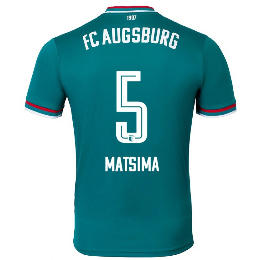 Danxen Hombre Camiseta Chrislain Matsima #5 Verde Oscuro 2ª Equipación 2024/25 La Camisa