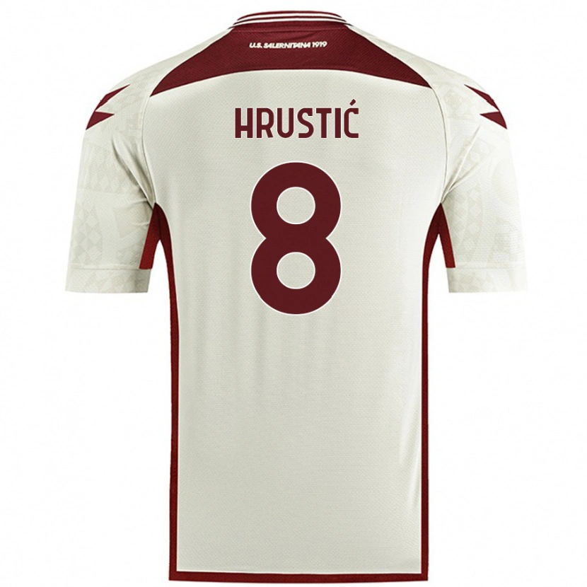 Danxen Hombre Camiseta Ajdin Hrustić #8 Color Crema 2ª Equipación 2024/25 La Camisa