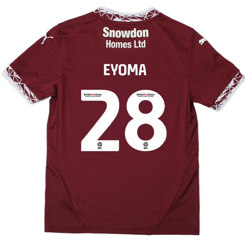 Danxen Hombre Camiseta Timothy Eyoma #28 Borgoña 1ª Equipación 2024/25 La Camisa