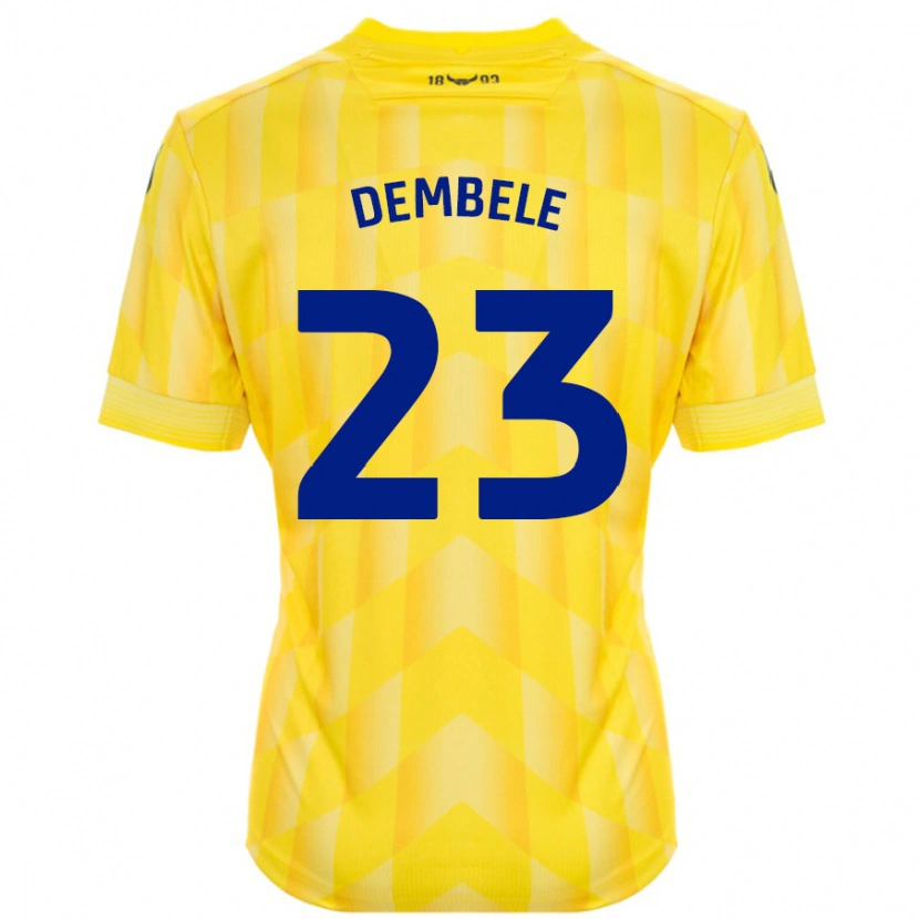 Danxen Hombre Camiseta Siriki Dembélé #23 Amarillo 1ª Equipación 2024/25 La Camisa