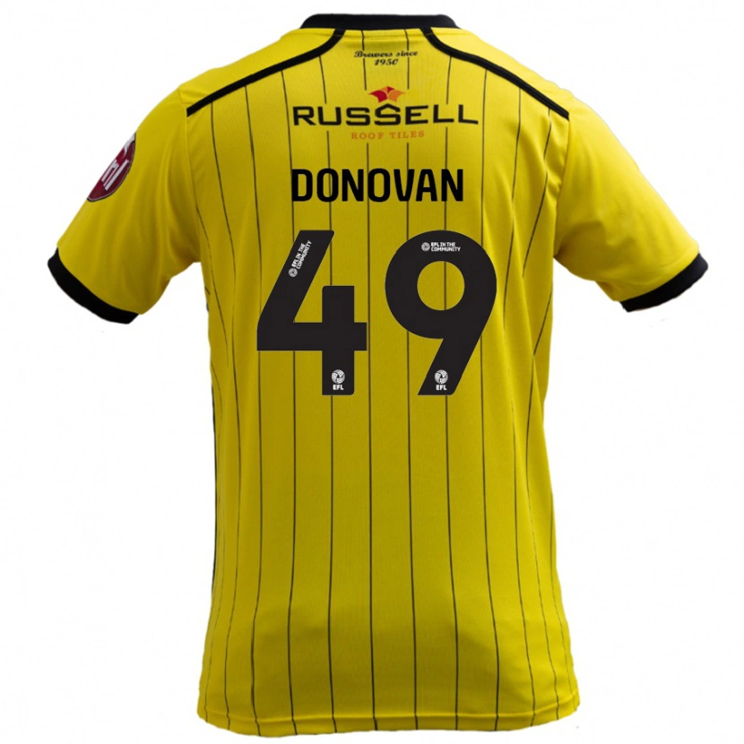 Danxen Hombre Camiseta Romelle Donovan #49 Amarillo 1ª Equipación 2024/25 La Camisa