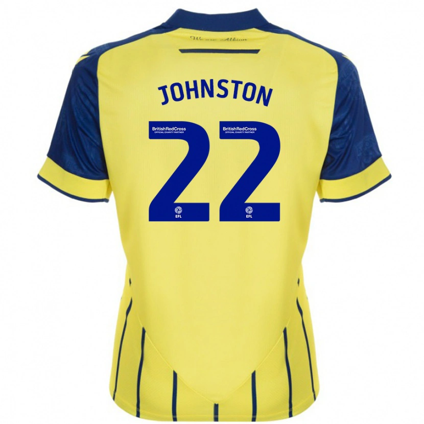 Danxen Hombre Camiseta Mikey Johnston #22 Amarillo Azul 2ª Equipación 2024/25 La Camisa