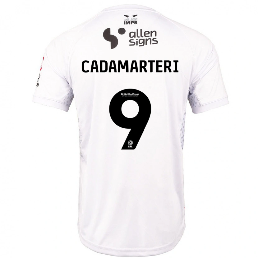Danxen Hombre Camiseta Bailey Cadamarteri #9 Rojo Blanco 2ª Equipación 2024/25 La Camisa