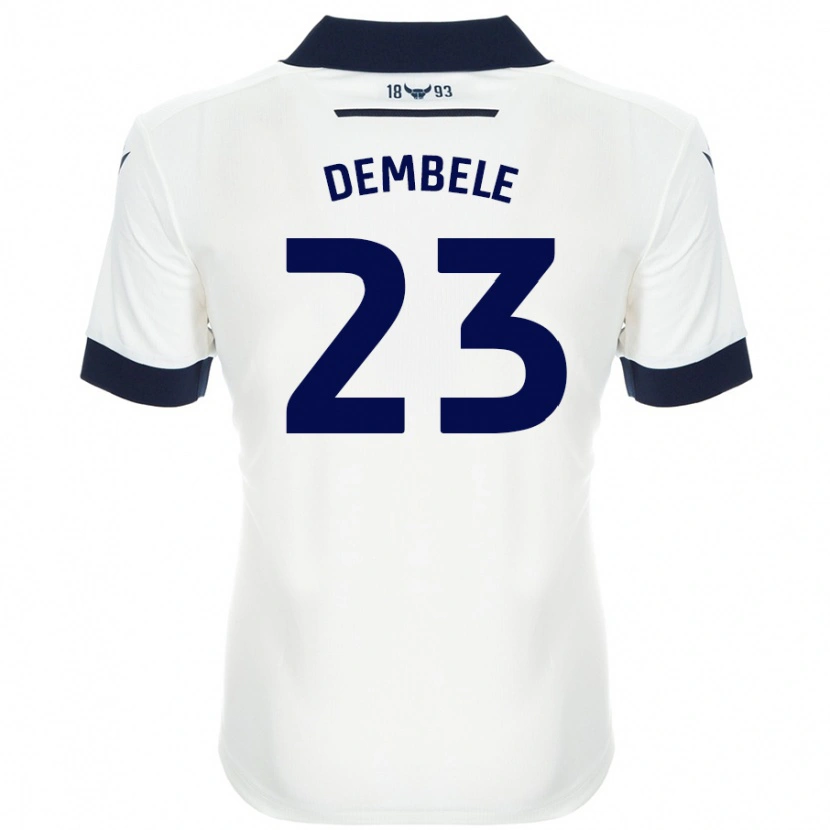 Danxen Hombre Camiseta Siriki Dembélé #23 Blanco Azul Marino 2ª Equipación 2024/25 La Camisa