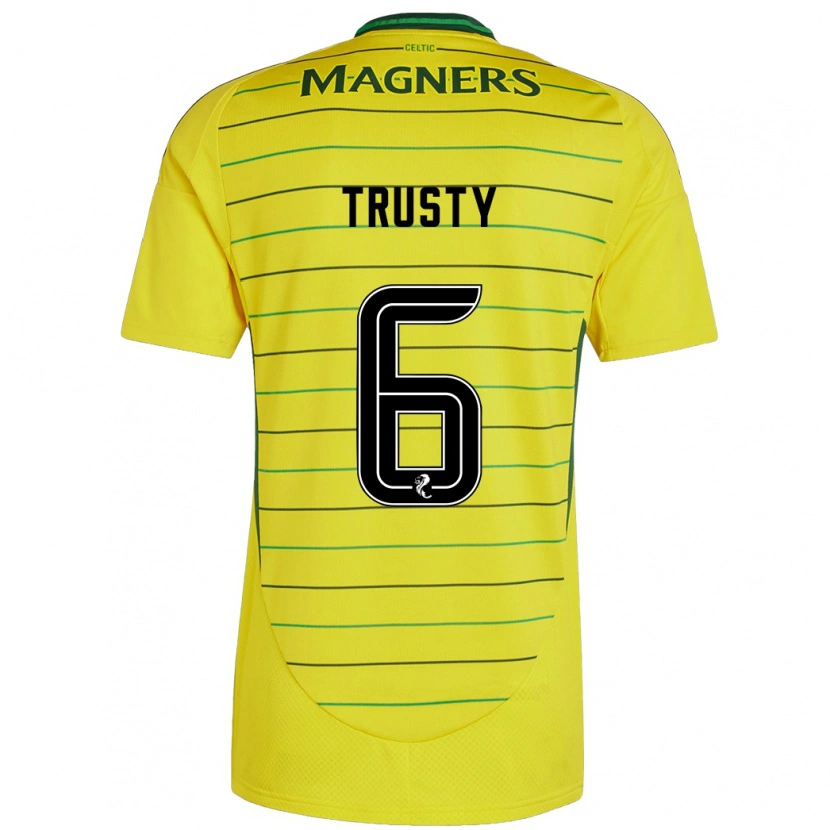 Danxen Hombre Camiseta Auston Trusty #6 Amarillo 2ª Equipación 2024/25 La Camisa