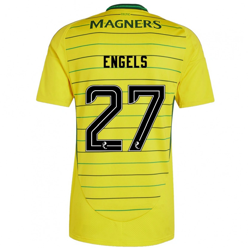 Danxen Hombre Camiseta Arne Engels #27 Amarillo 2ª Equipación 2024/25 La Camisa