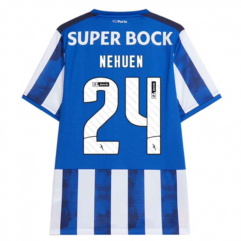Danxen Hombre Camiseta Nehuén Pérez #24 Azul Blanco 1ª Equipación 2024/25 La Camisa